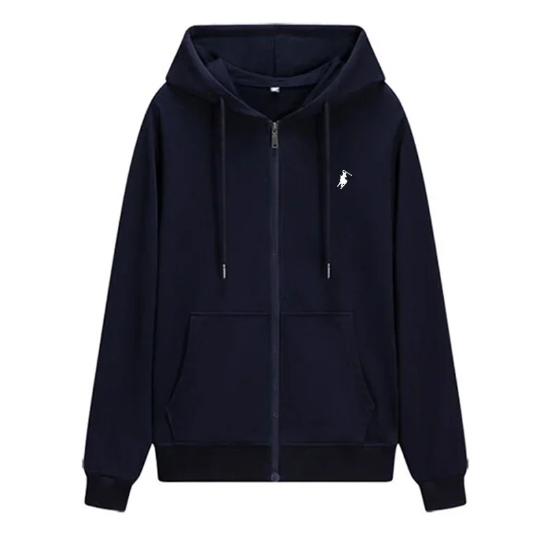 The new autumn and winter casual men's sportswear, fashionable outdoor jogging fitness zipper hoodie and warm sweatshirt - Image 5
