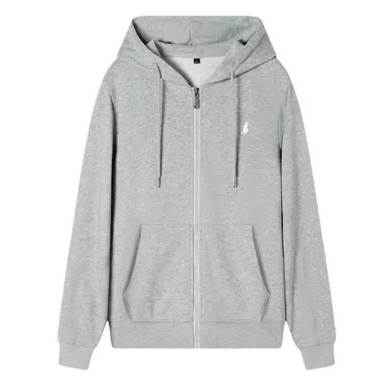 The new autumn and winter casual men's sportswear, fashionable outdoor jogging fitness zipper hoodie and warm sweatshirt - Image 3