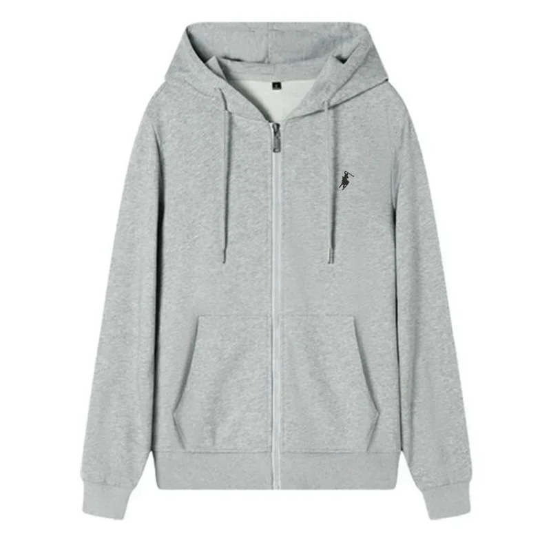 The new autumn and winter casual men's sportswear, fashionable outdoor jogging fitness zipper hoodie and warm sweatshirt - Image 2